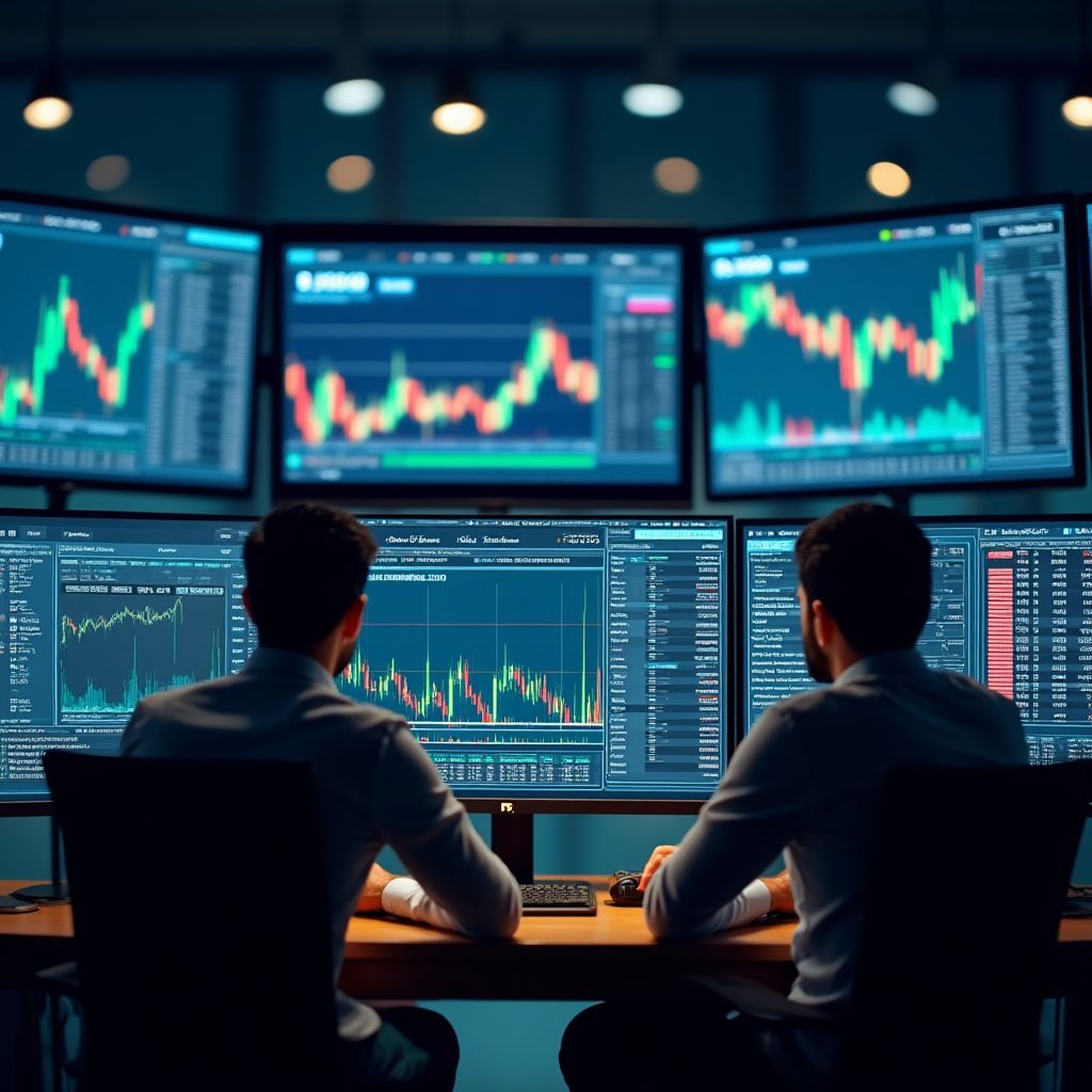 Research team analyzing market data